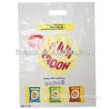 LDPE shopping bags with die cut handble